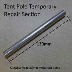 Replacement 7001-T6 Alloy Tent Pole Repair Section
